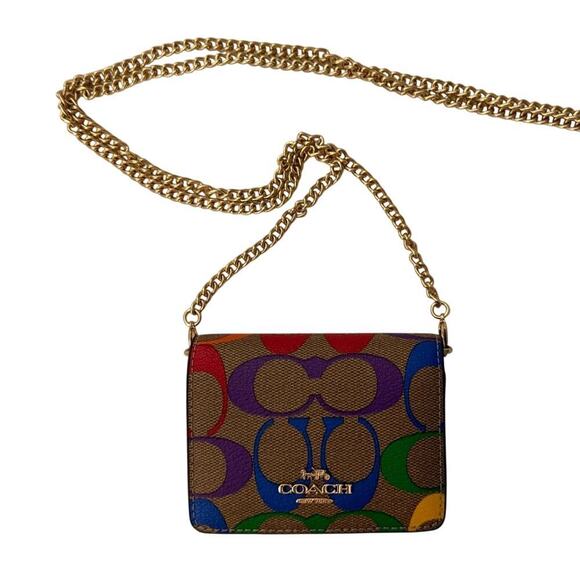 Coach Handbags - Coach Rainbow Pride Mini Wallet
